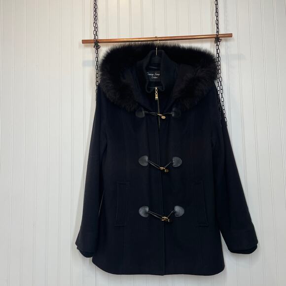 George Simonton Couture Genuine Lambwool Cashmere Duffle Coat Size XL